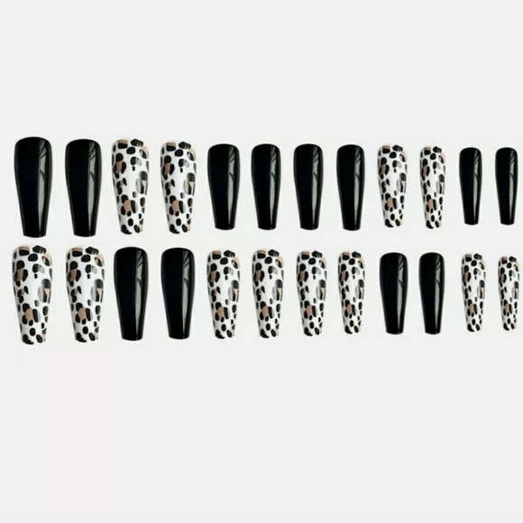 🐆 Leopard Coffin XLONG 💅 NAILS PRESS ON - Picture 2 of 9
